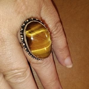 Tiger Eye Sterling Silver Ring